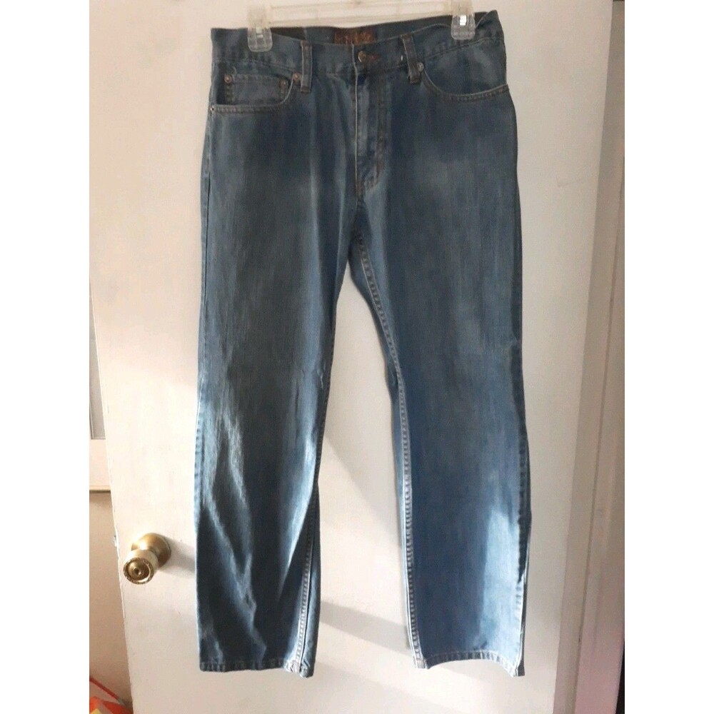 Pronto UOMO Men's Jeans  32 x 30 Medium Wash Blue Straight Leg Classic Cotton